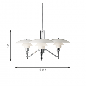 Specification image for Louis Poulsen PH 3/2 Academy Suspension
