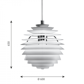 Specification image for Louis Poulsen PH Louvre LED Pendant