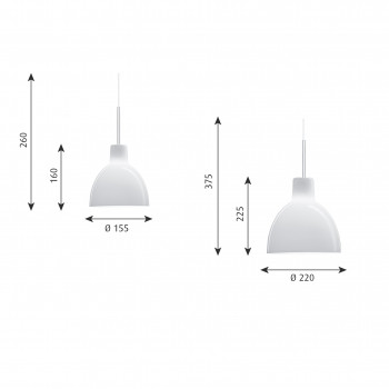 Specification image for Louis Poulsen Toldbod Glass Pendant