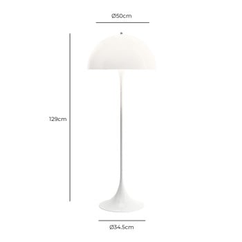 Specification Image for Louis Poulsen Panthella Floor Lamp