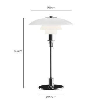 Specification image for Louis Poulsen PH 3/2 Table Lamp