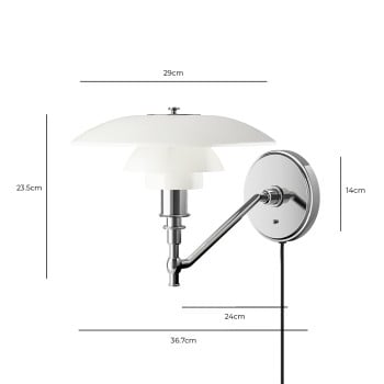 Specification Image for Louis Poulsen PH 3/2 Wall Light