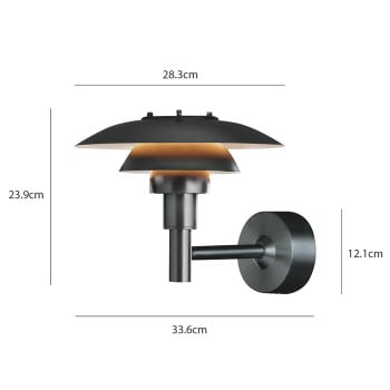 Specification Image for Louis Poulsen PH 3-2½ Outdoor Wall Light