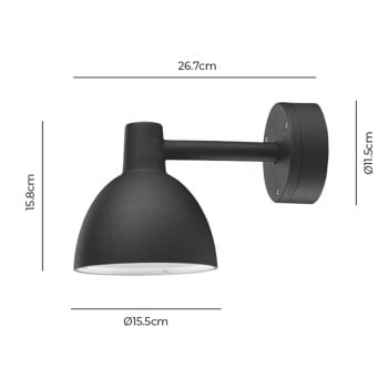 Specification Image for Louis Poulsen Toldbod 155 Wall Light