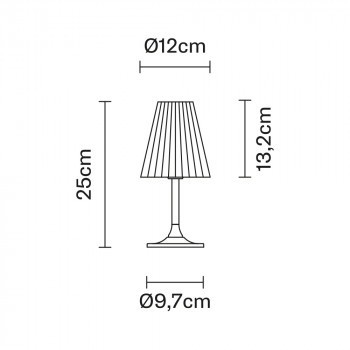 Specification Image for Fabbian Flow Table Lamp