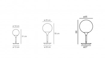 Specification image for Artemide Castore Table Lamp