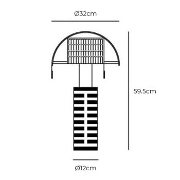 Specification Image for Artemide Shogun Table Lamp