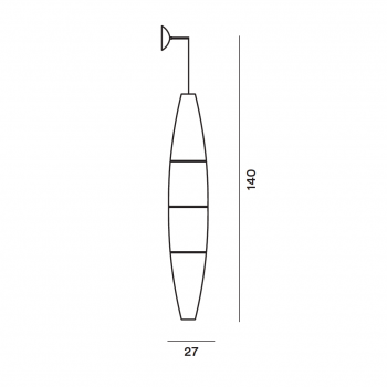 Specification image for Foscarini Havana Wall Light