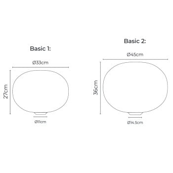 Specification Image for Flos Glo-Ball Basic Table Lamp
