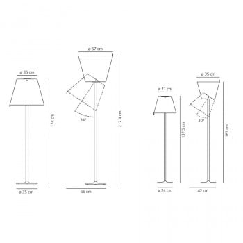 Specification image for Artemide Melampo Floor Lamp