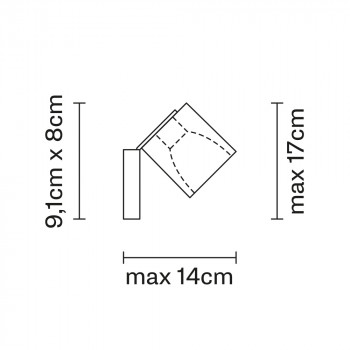 Specification Image for Fabbian Cubetto Adjustable Ceiling/Wall Light