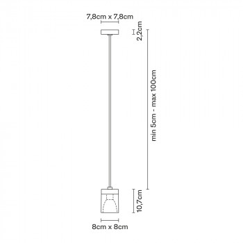 Specification Image for Fabbian Cubetto Pendant