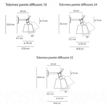 Artemide Tolomeo Diffusore Wall Light