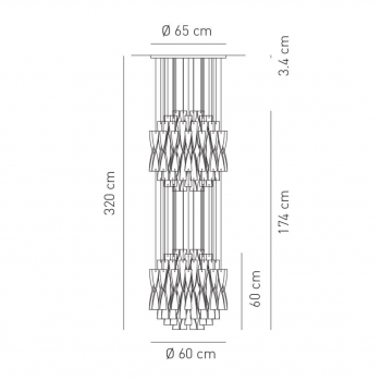 Specification image for Axolight Aura 60/2 Suspension