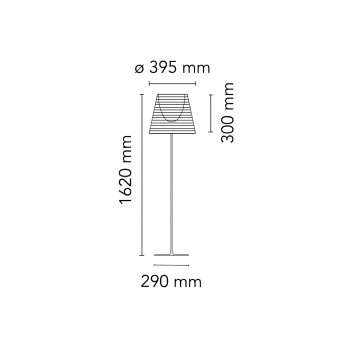 Specification image for Flos KTribe F2 Floor Lamp