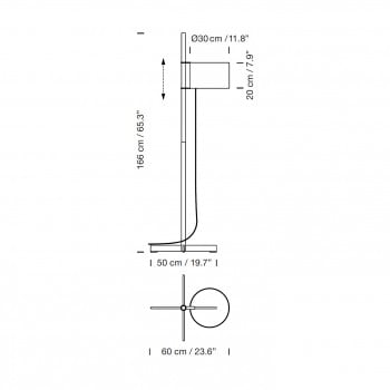 Specification image for Santa & Cole TMM Floor Lamp