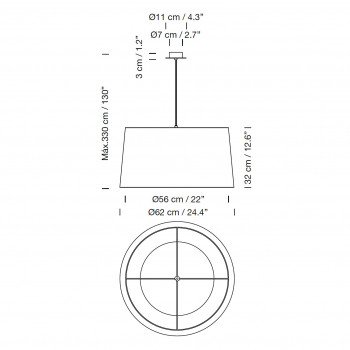 Specification image for Santa & Cole GT5 Pendant 