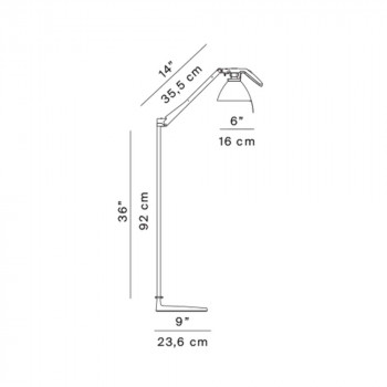 Specification Image for Luceplan Fortebraccio Floor Lamp