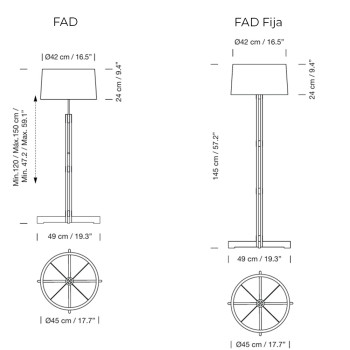 Specification image for Santa & Cole FAD Floor Lamp