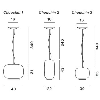 Specification Image for Foscarini Chouchin Pendant