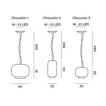Specification image for Foscarini Chouchin Pendant