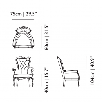 Specification image for Moooi Smoke Armchair