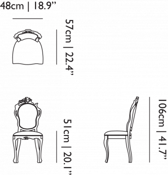 Specification image for Moooi Smoke Dining Chair