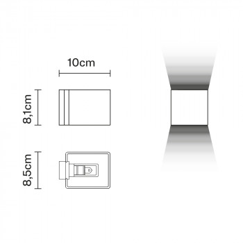 Specification Image for Fabbian Bijou LED Wall Light