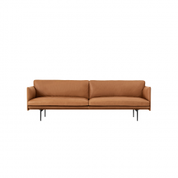 Outline Cognac Sofa three Seater