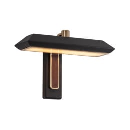 Bert Frank Rinato LED Single Wall Light Brushed Brass Black
