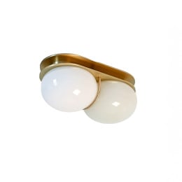 SkLO Twin 2.0 Wall/ Ceiling Light - White/ Beige