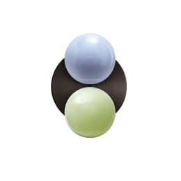SkLO Dot 2x Wall/ Ceiling Light - Oyster/ Linden Tree Green