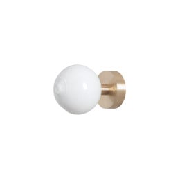 SkLO Stem 1x Wall / Ceiling Light White - Brushed Brass