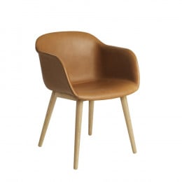 Muuto Fiber Armchair - Leather Shell