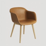 Muuto Fiber Armchair - Leather Shell