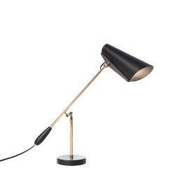 Northern Birdy Table Lamp Black Brass