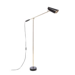 Northern Birdy Floor Lamp Black Brass