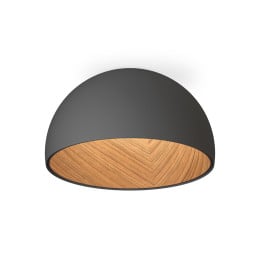 Vibia Duo Ceiling Dome LED Light Small White Oak
