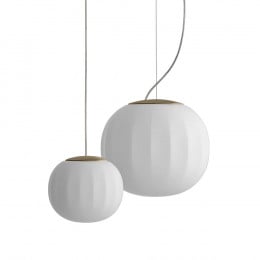  Luceplan Lita Suspension Lights in Brass