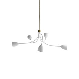 Porta Romana Tulip Suspension - Pistachio and Brass