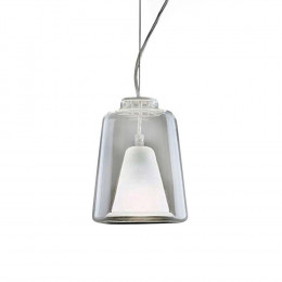 Oluce Lanterna 477 Suspension in Transparent